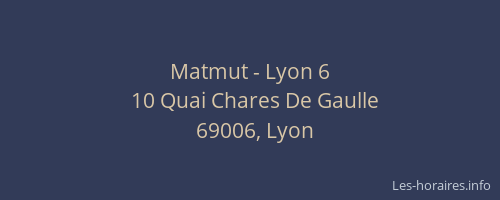 Matmut - Lyon 6