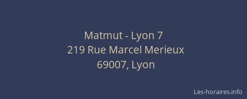 Matmut - Lyon 7