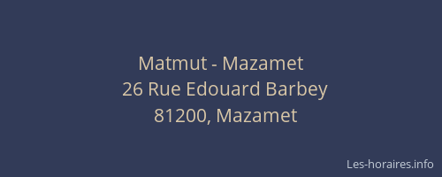Matmut - Mazamet