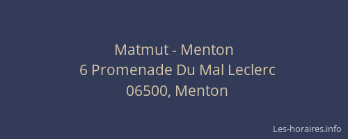 Matmut - Menton