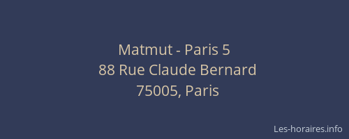 Matmut - Paris 5
