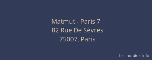 Matmut - Paris 7