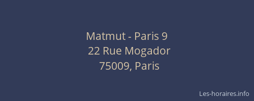 Matmut - Paris 9
