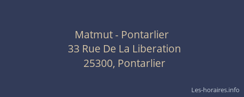 Matmut - Pontarlier