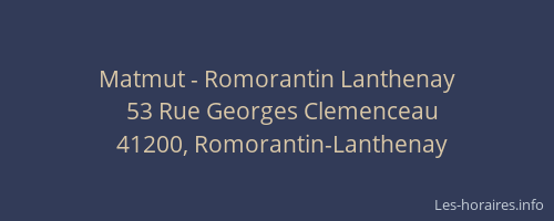 Matmut - Romorantin Lanthenay