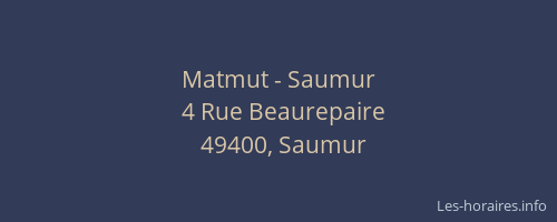 Matmut - Saumur