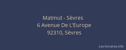Matmut - Sèvres