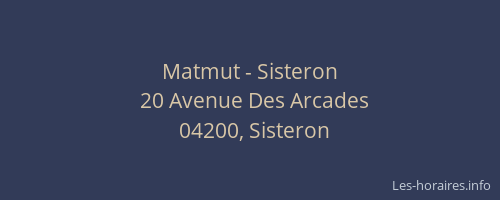 Matmut - Sisteron