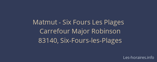 Matmut - Six Fours Les Plages