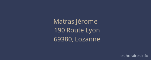 Matras Jérome