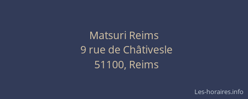 Matsuri Reims