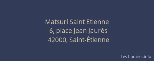 Matsuri Saint Etienne