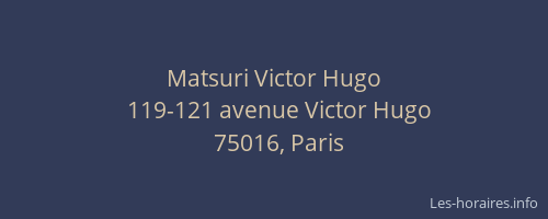 Matsuri Victor Hugo