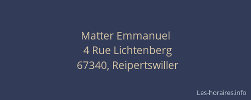 Matter Emmanuel