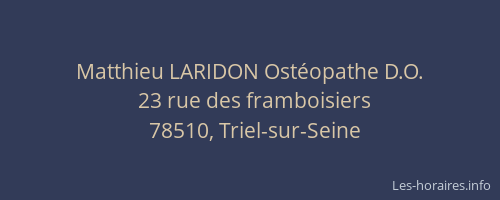 Matthieu LARIDON Ostéopathe D.O.