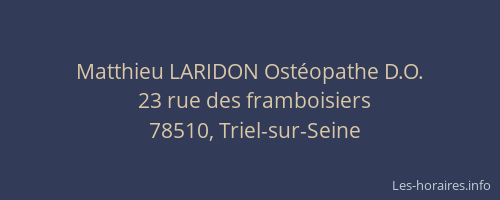Matthieu LARIDON Ost&eacute;opathe D.O.