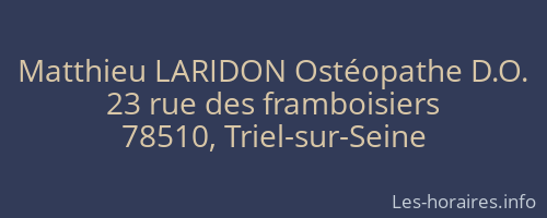 Matthieu LARIDON Ostéopathe D.O.