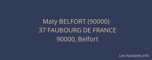 Maty BELFORT (90000)