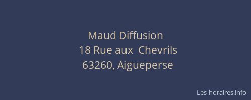 Maud Diffusion
