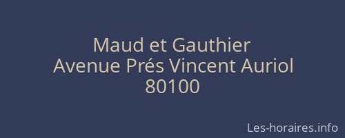 Maud et Gauthier
