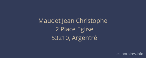 Maudet Jean Christophe
