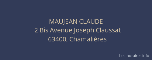 MAUJEAN CLAUDE