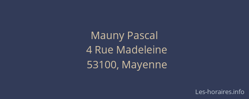 Mauny Pascal