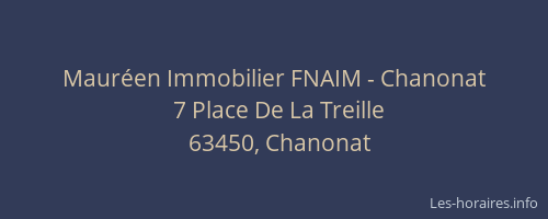 Maur&eacute;en Immobilier FNAIM - Chanonat