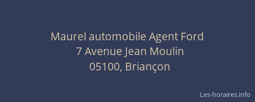 Maurel automobile Agent Ford