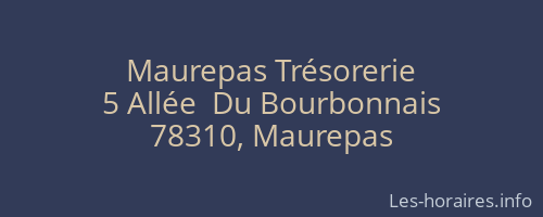 Maurepas Trésorerie