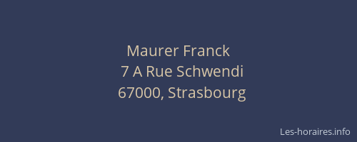 Maurer Franck