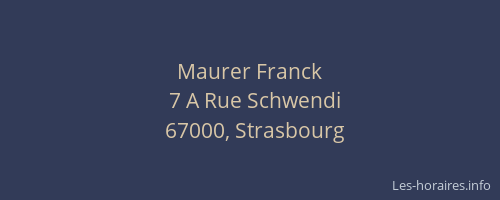Maurer Franck