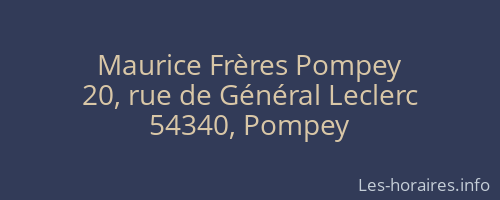 Maurice Frères Pompey