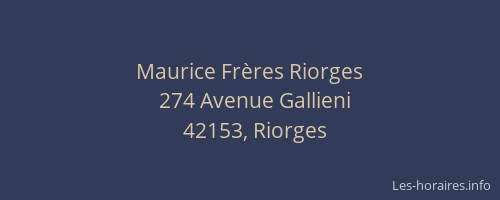 Maurice Frères Riorges