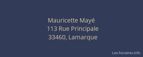 Mauricette May&eacute;
