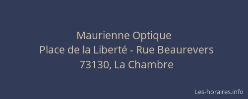 Maurienne Optique
