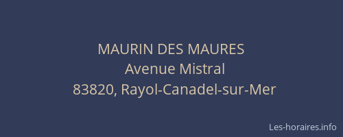 MAURIN DES MAURES