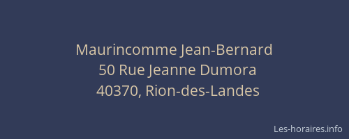 Maurincomme Jean-Bernard