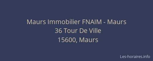 Maurs Immobilier FNAIM - Maurs
