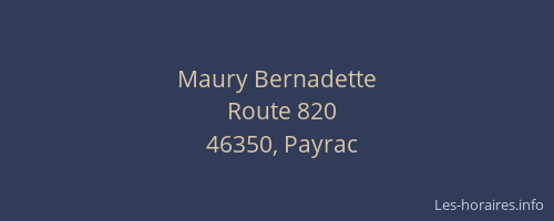 Maury Bernadette