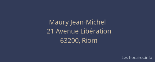 Maury Jean-Michel