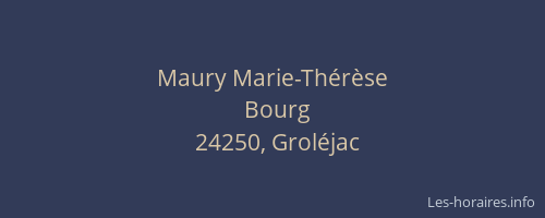 Maury Marie-Thérèse