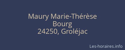 Maury Marie-Thérèse