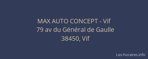 MAX AUTO CONCEPT - Vif