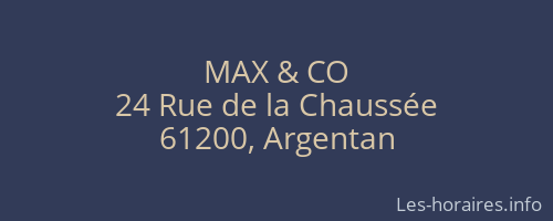 MAX & CO