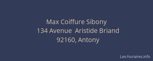 Max Coiffure Sibony