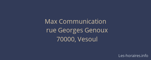 Max Communication