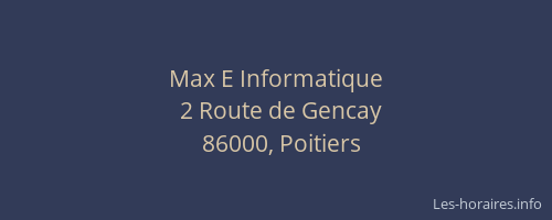 Max E Informatique