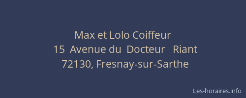 Max et Lolo Coiffeur