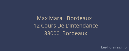 Max Mara - Bordeaux